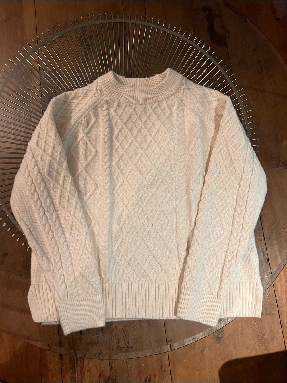 Cream Cable Knit Sweater